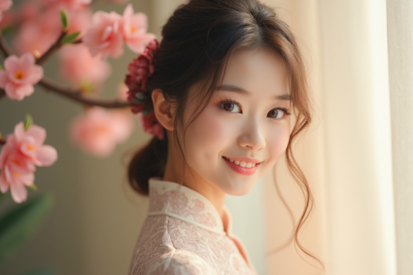 樱花旗袍：遇见东方美少女的甜美魅力
